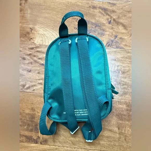Adidas Originals Trefoil Mini Backpack Green Festival Travel Bag NWOT - Picture 6 of 11